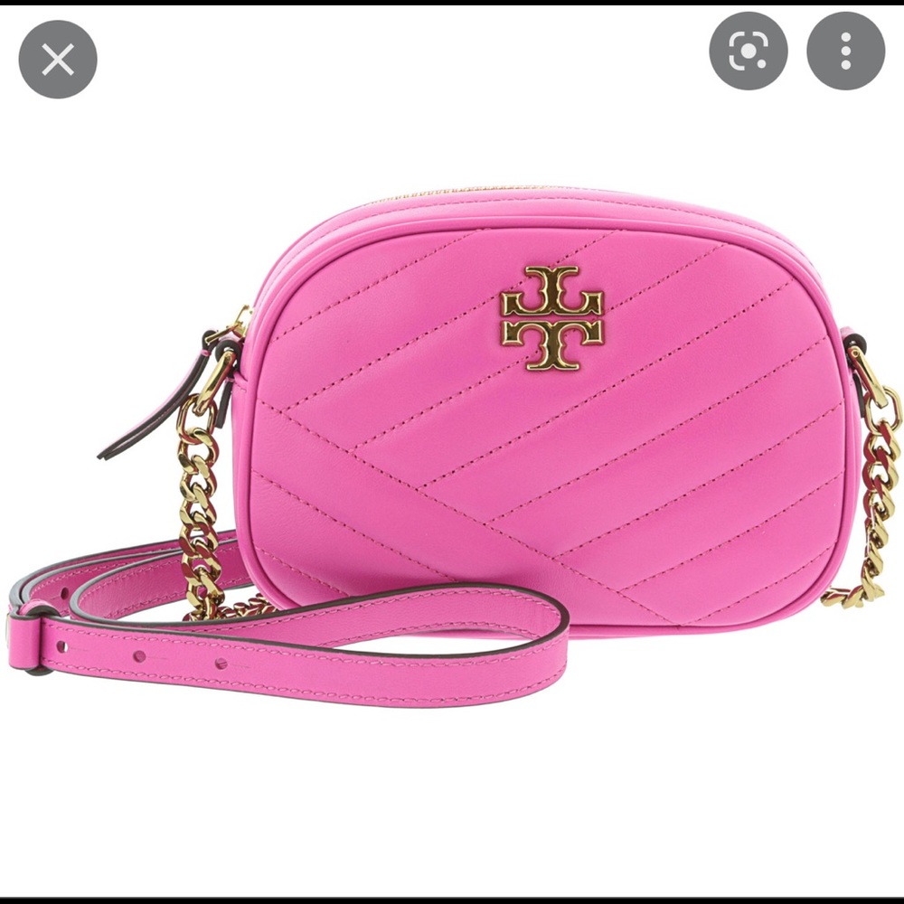 Tory Burch Kira Cevron Camera Bag Leather Shoulder